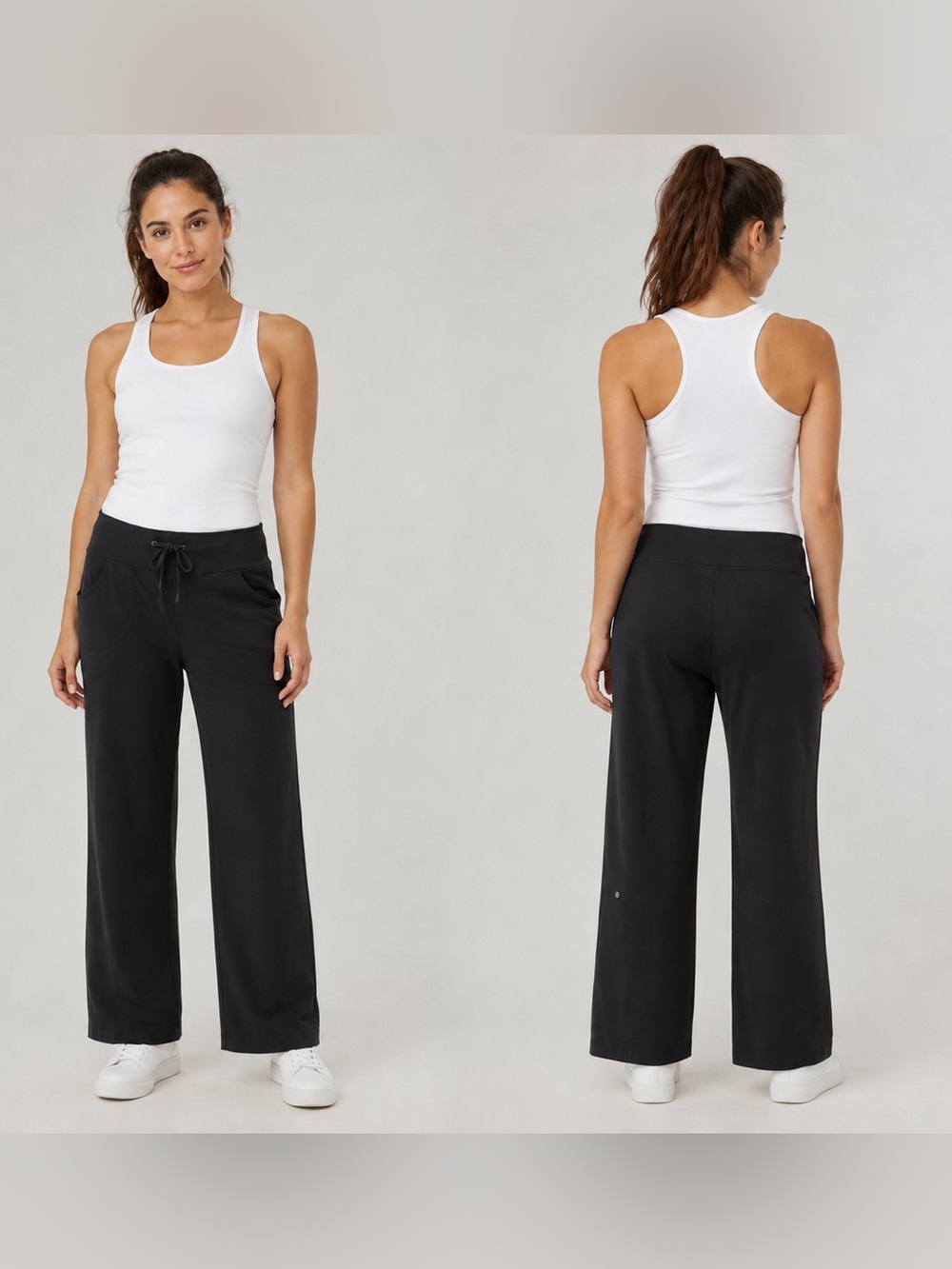lululemon athletica Black Wide-Leg Drawstring Pants